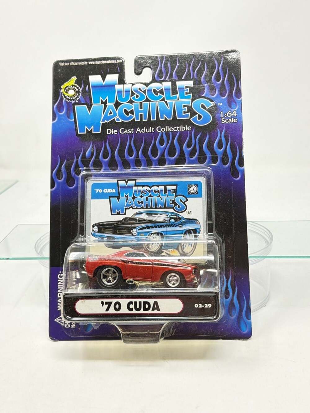 Muscle Machines '70 Cuda 1:64 Scale Red Diecast Car 02-29